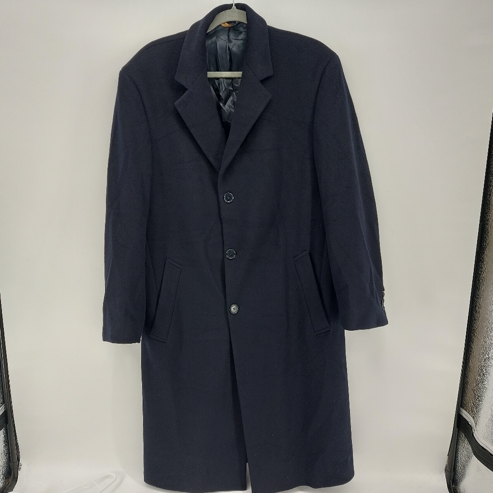 Brooks Brothers×Loro Piana Wool Storm System Wool Topcoat Size 48 Regular Blue